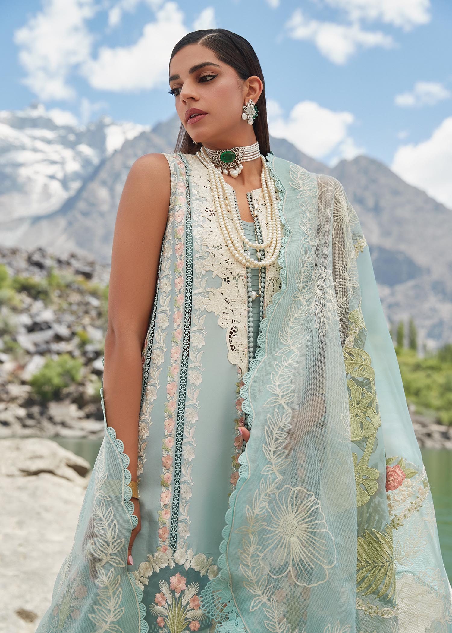 CRIMSON | Chikkankari Affair | UNSTITCHED LAWN EID 3PC COLLECTION