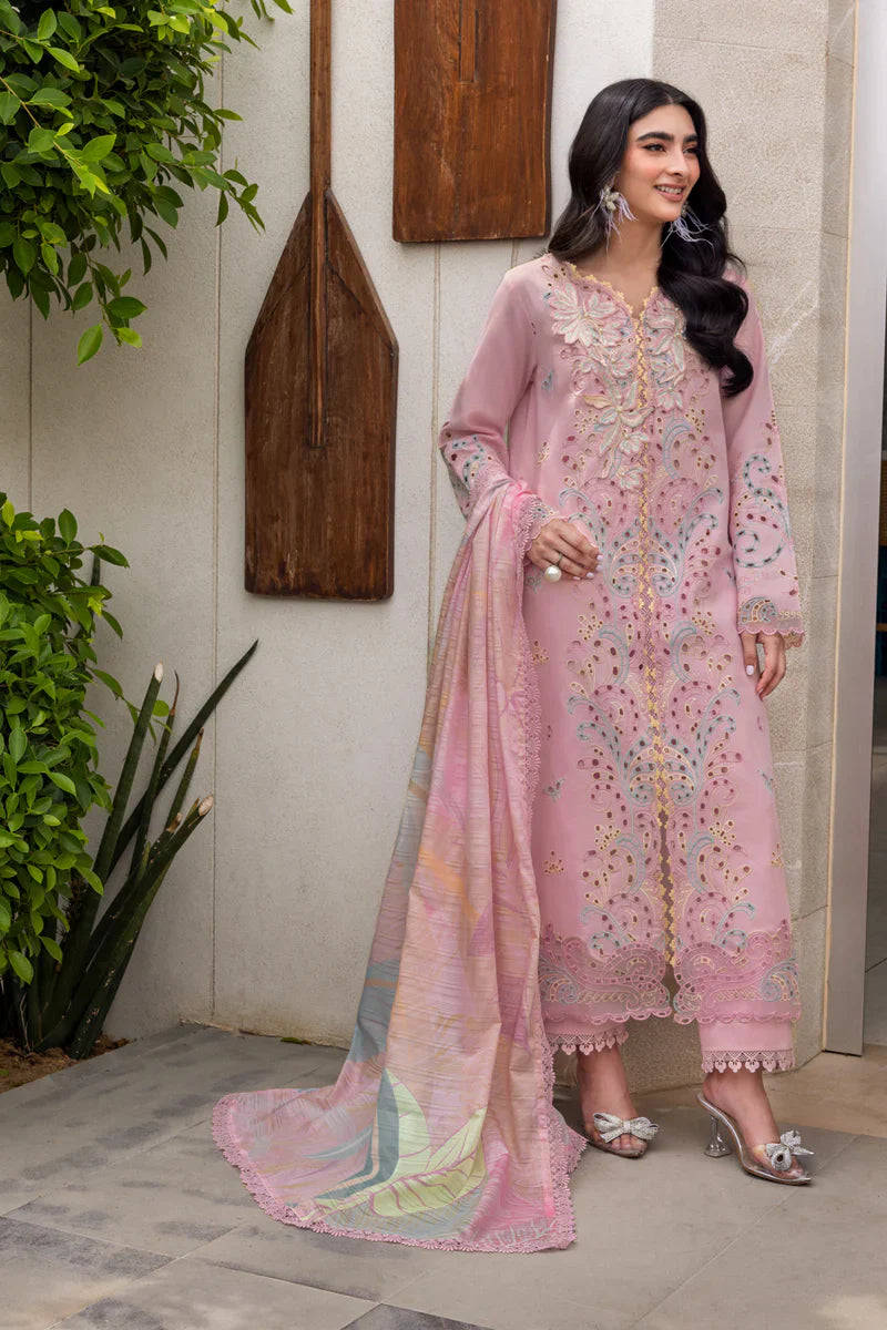RANG RASIYA - 3PC LAWN EMBROIDERED SHIRT WITH CHIFFON  EMBROIDERED READY TO WEAR DUPATTA (WM-403)