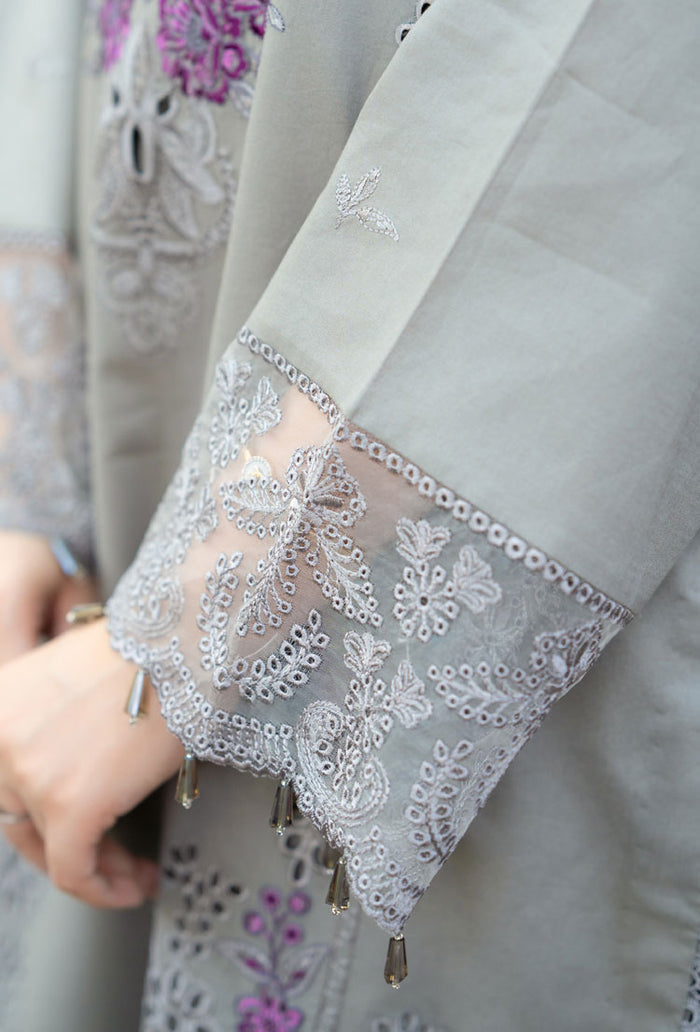 LIBAAS | GREY | UNSTITCHED LAWN 3PC