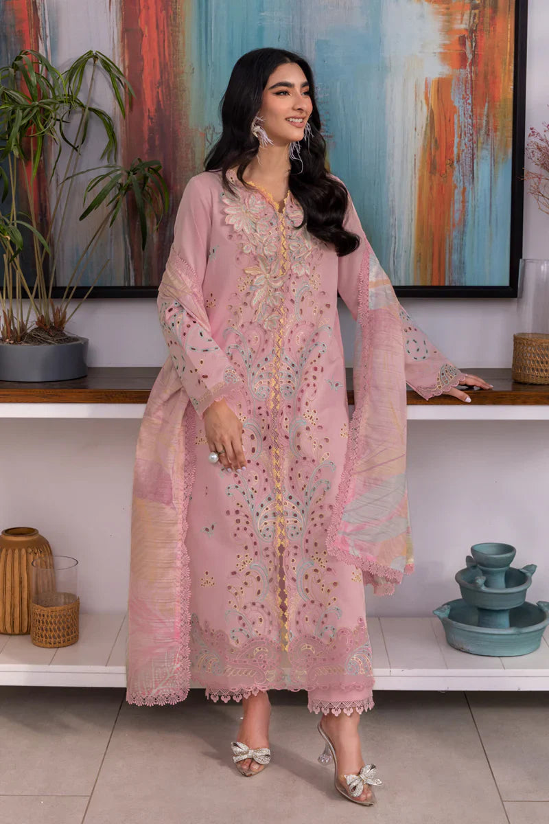 RANG RASIYA - 3PC LAWN EMBROIDERED SHIRT WITH CHIFFON  EMBROIDERED READY TO WEAR DUPATTA (WM-403)