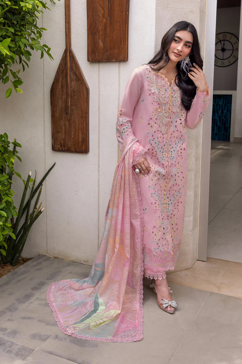 RANG RASIYA - 3PC LAWN EMBROIDERED SHIRT WITH CHIFFON  EMBROIDERED READY TO WEAR DUPATTA (WM-403)