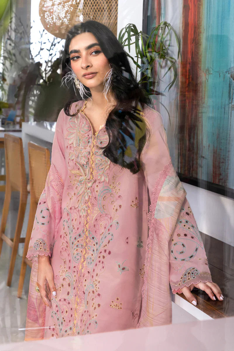RANG RASIYA - 3PC LAWN EMBROIDERED SHIRT WITH CHIFFON  EMBROIDERED READY TO WEAR DUPATTA (WM-403)