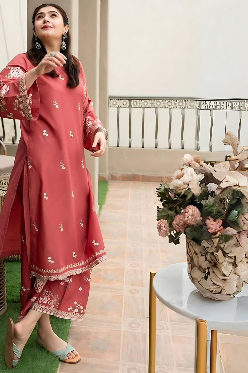 URGE - 2PC LAWN EMBROIDERED SHIRT AND TROUSER