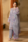 SAIRA RIZWAN - 3PC LAWN EMBROIDERED SHIRT WITH CHIFFON  EMBROIDERED READY TO WEAR DUPATTA (WM-404)