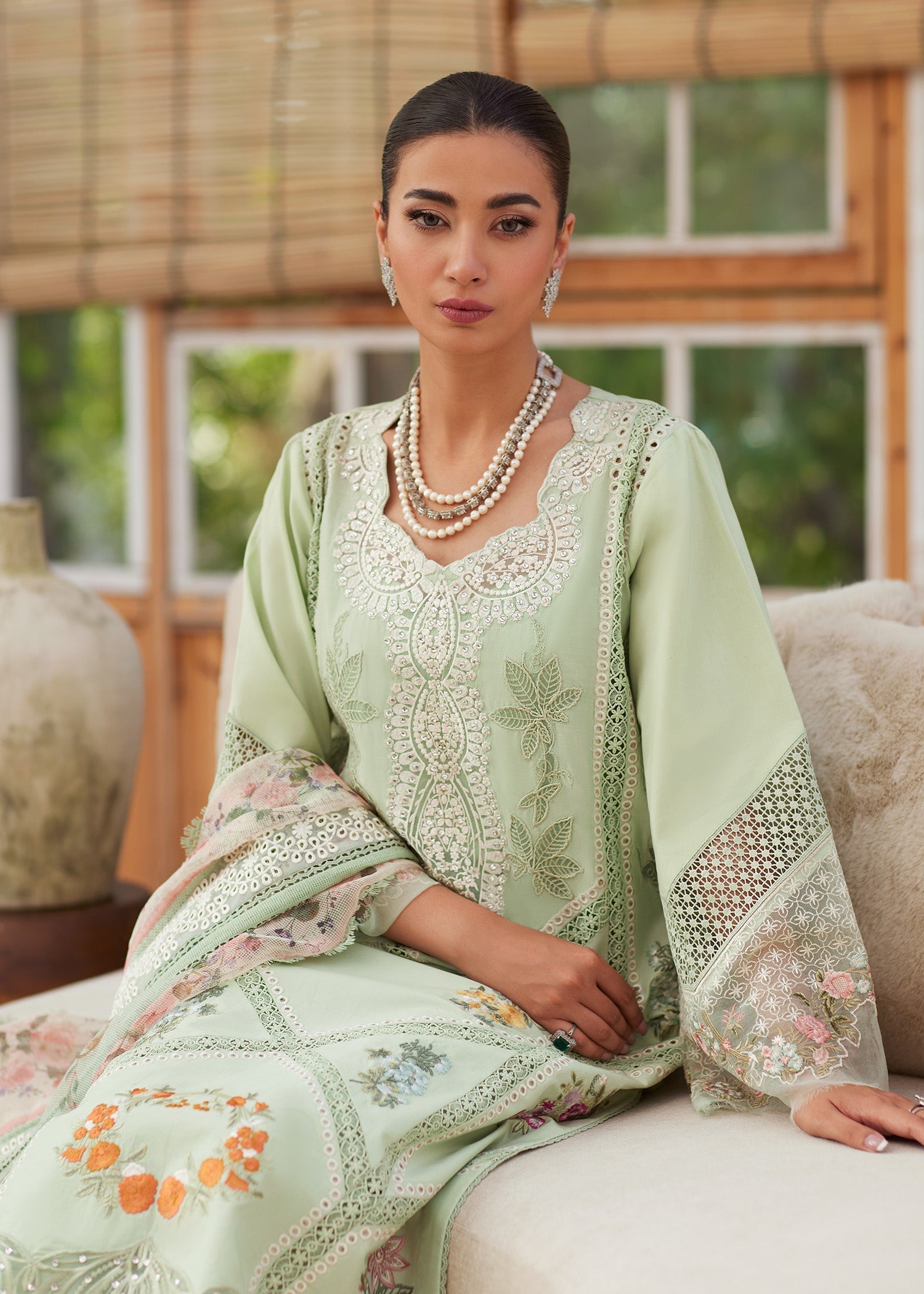 CRIMSON | MINT | SUMMER UNSTITCHED LAWN 3PC