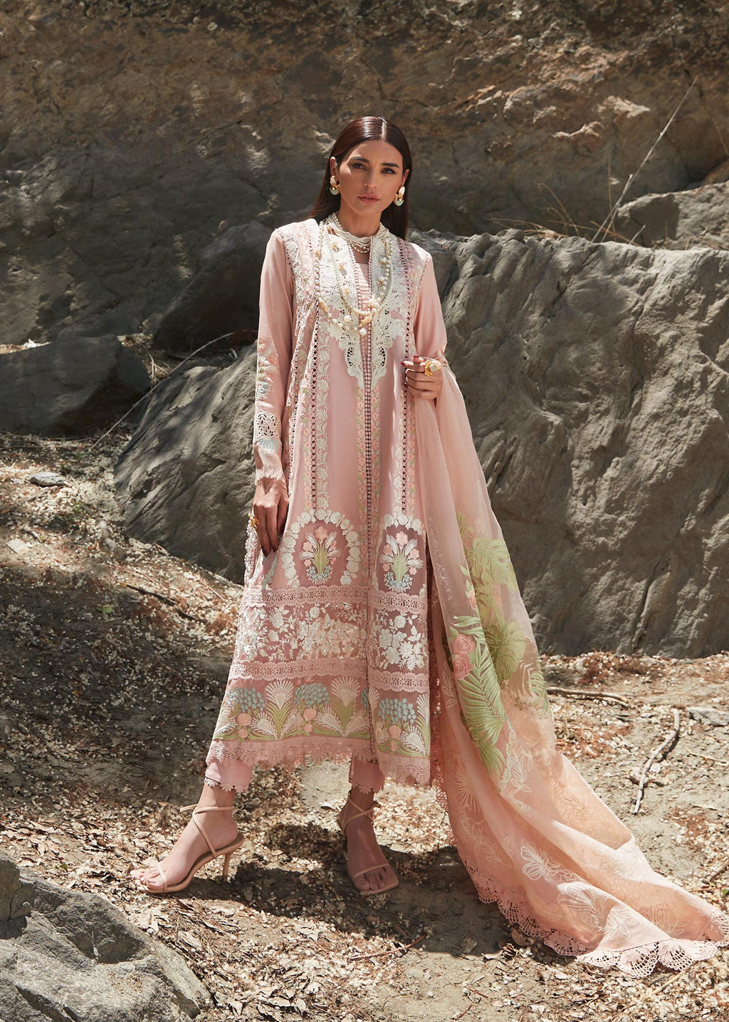 CRIMSON | Chikkankari Affair | UNSTITCHED LAWN EID 3PC COLLECTION