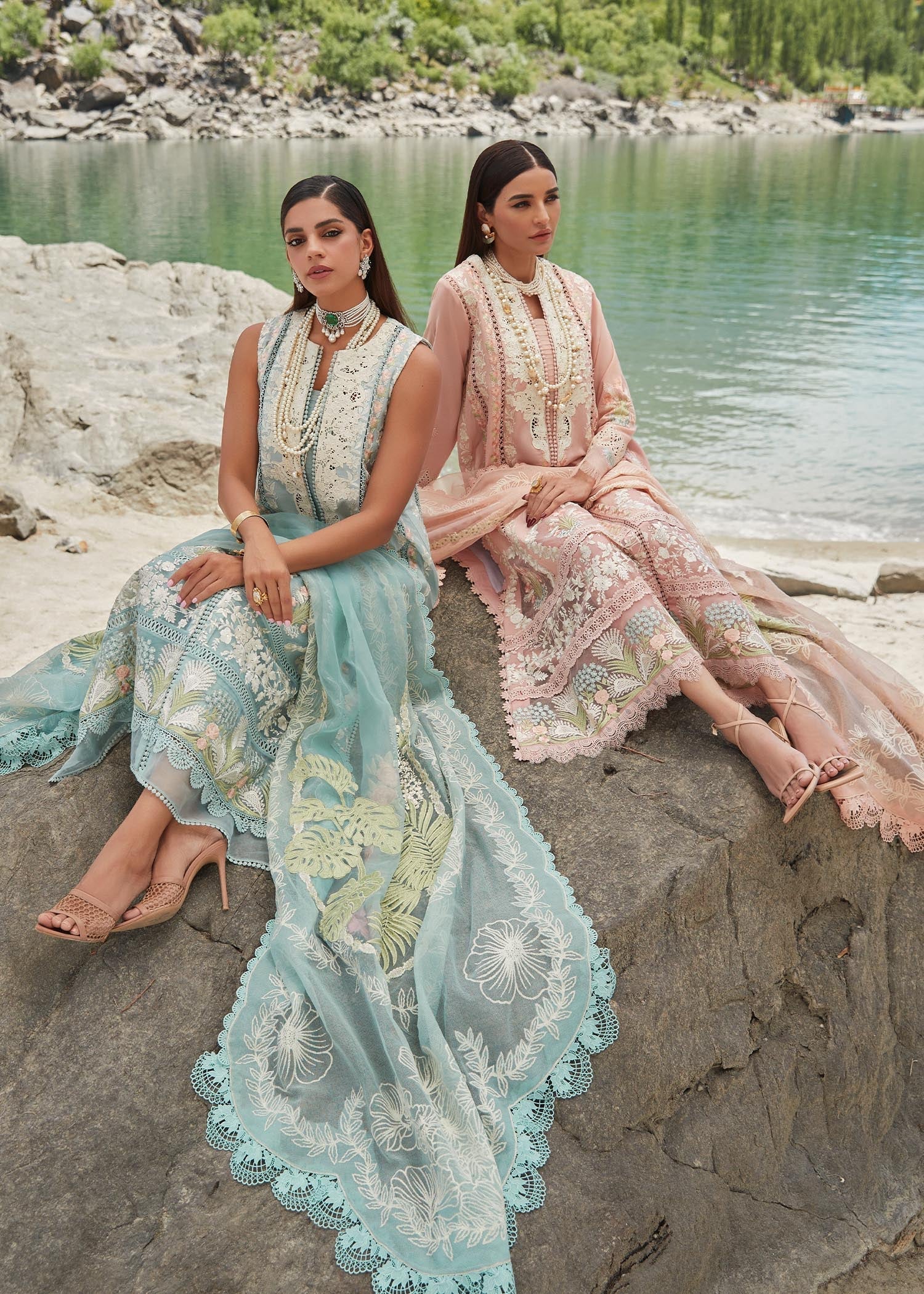 CRIMSON | Chikkankari Affair | UNSTITCHED LAWN EID 3PC COLLECTION