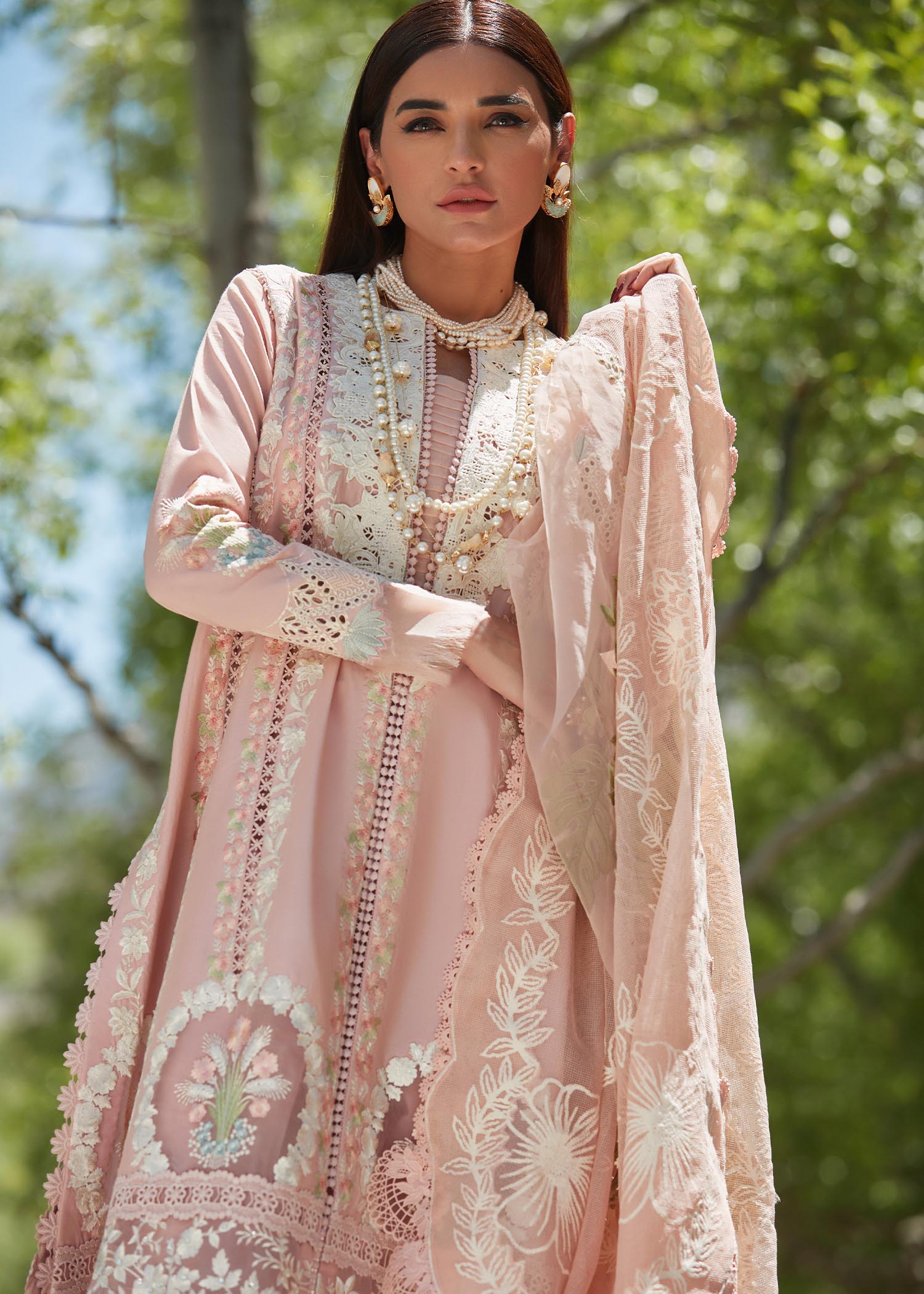 CRIMSON | Chikkankari Affair | UNSTITCHED LAWN EID 3PC COLLECTION