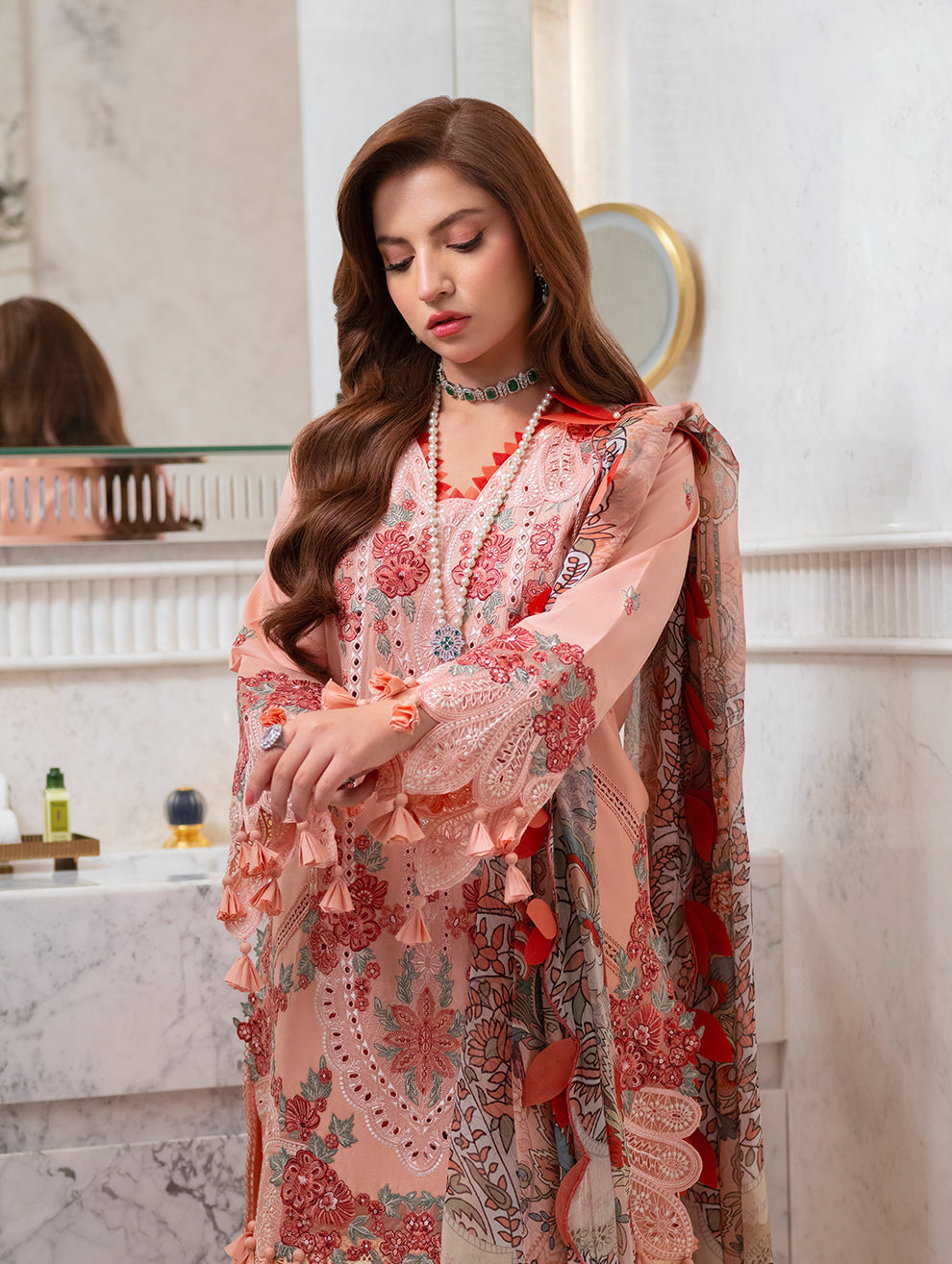 JADE - 3PC Luxury Lawn Embroidered Suit