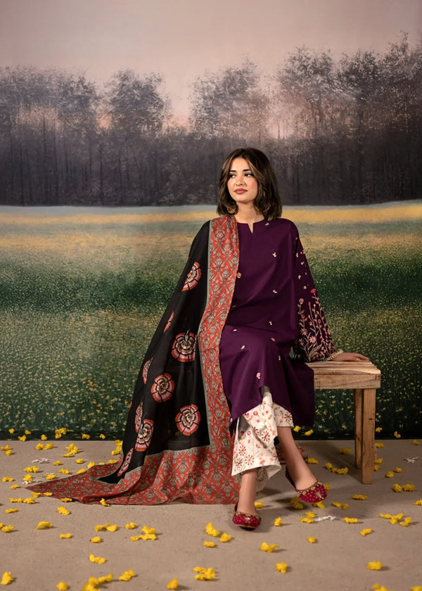 URGE | PURPLE | UNSTITCHED LAWN 3PC