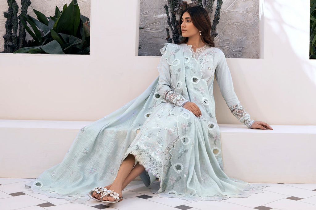 QALAMKAR | LUNE | UNSTITCHED LAWN 3PC