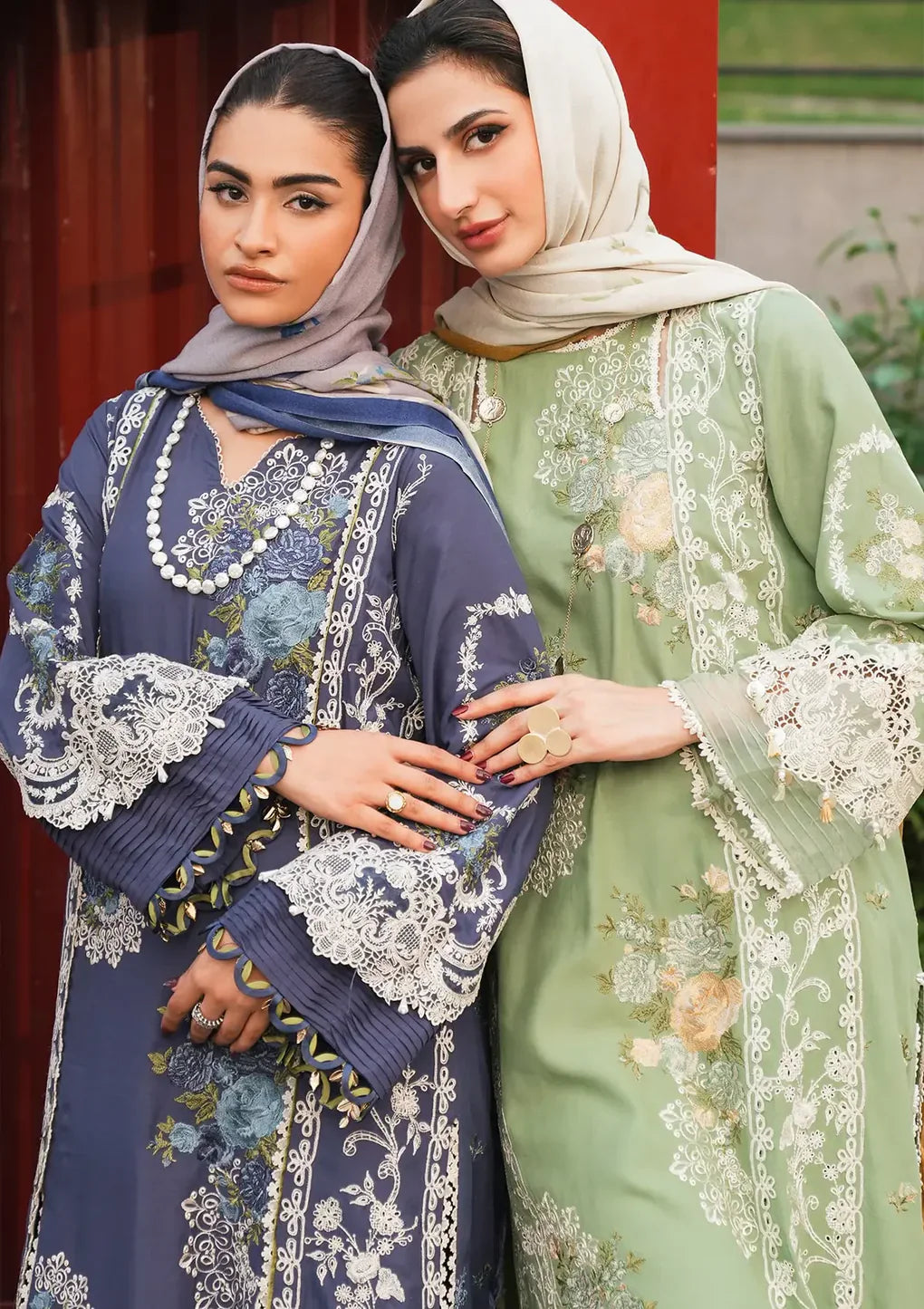 ELAF - 3PC LAWN EMBROIDERED SHIRT WITH PRINTED CHIFFON DUPATTA (WM-409)