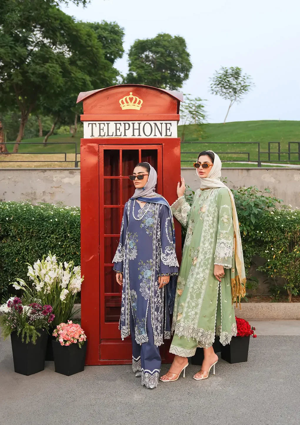 ELAF - 3PC LAWN EMBROIDERED SHIRT WITH PRINTED CHIFFON DUPATTA (WM-409)