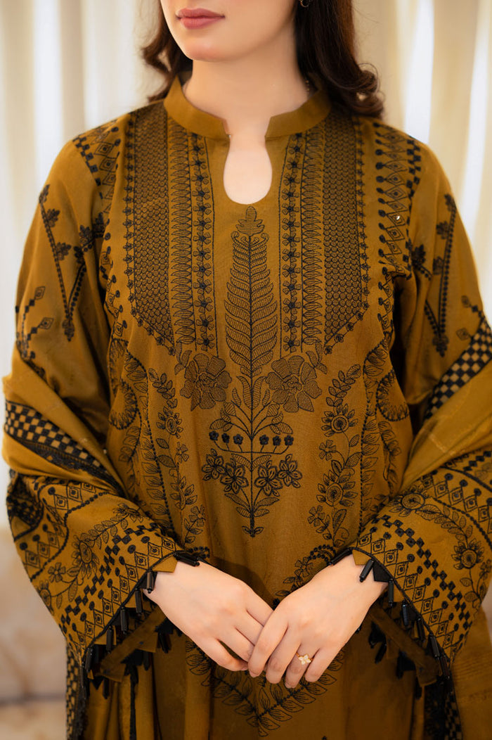 LIBAAS | MEHNDI | UNSTITCHED LAWN 3PC