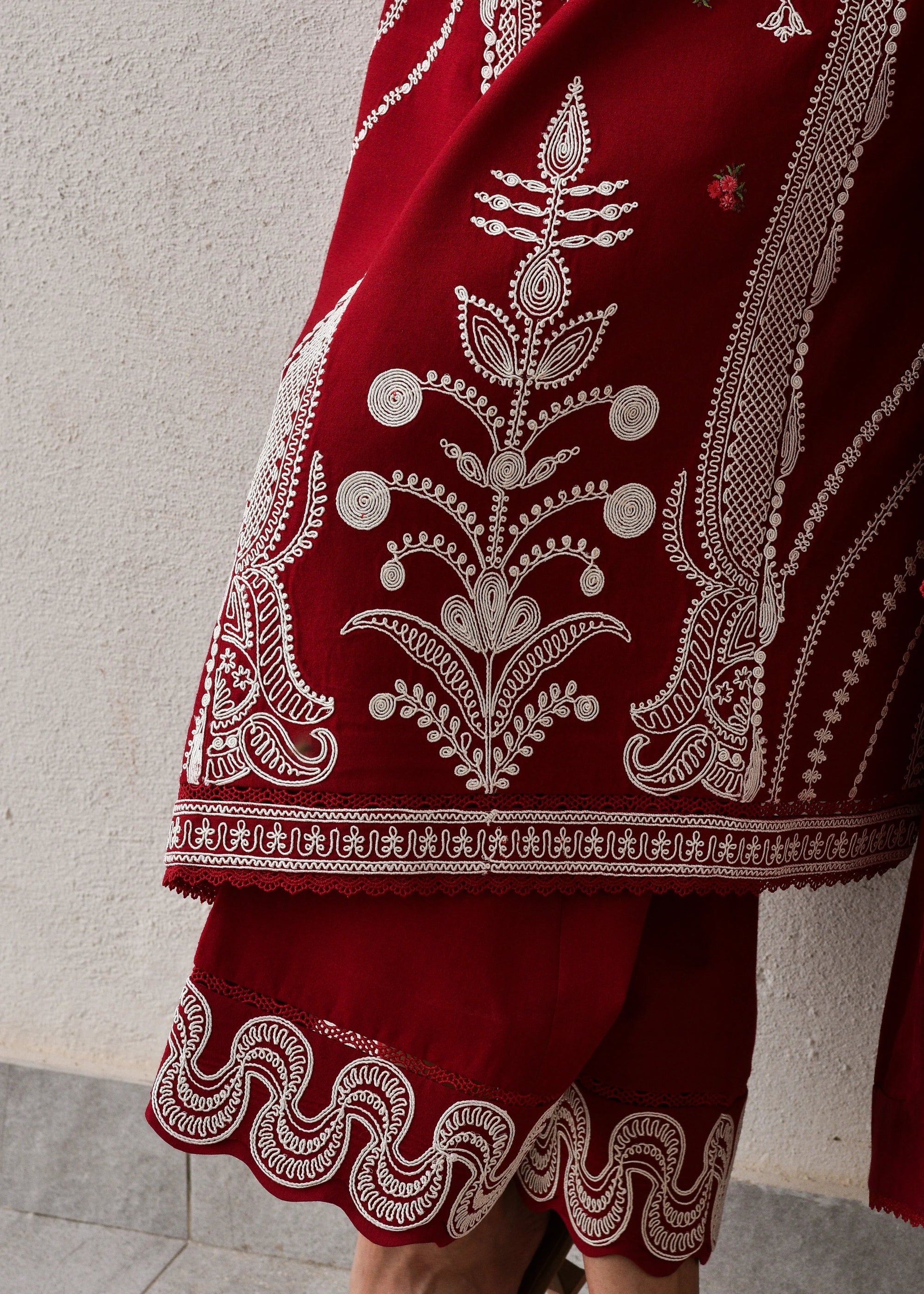 ZAIB | REDDISH | UNSTITCHED LAWN 3PC