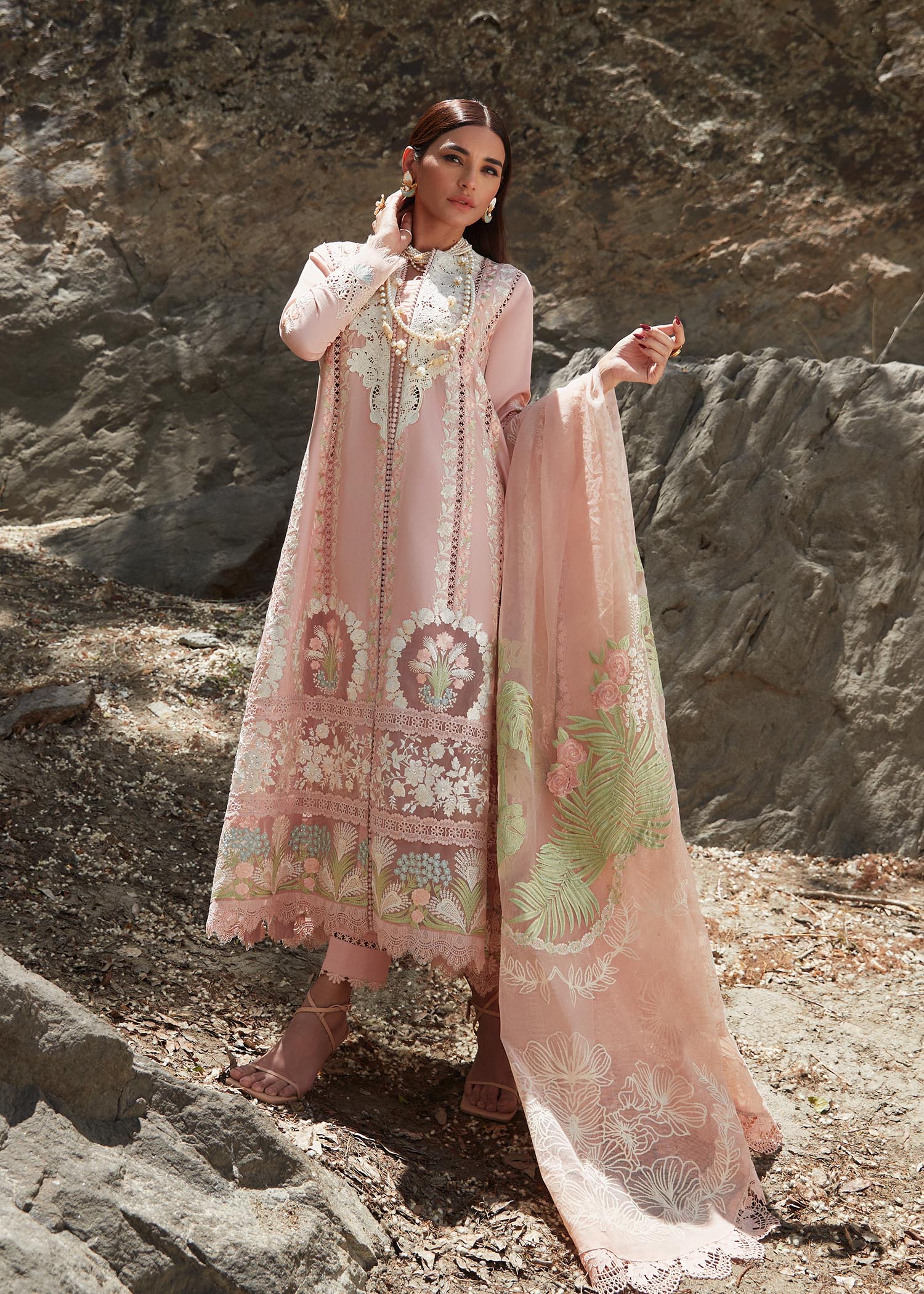 CRIMSON | Chikkankari Affair | UNSTITCHED LAWN EID 3PC COLLECTION