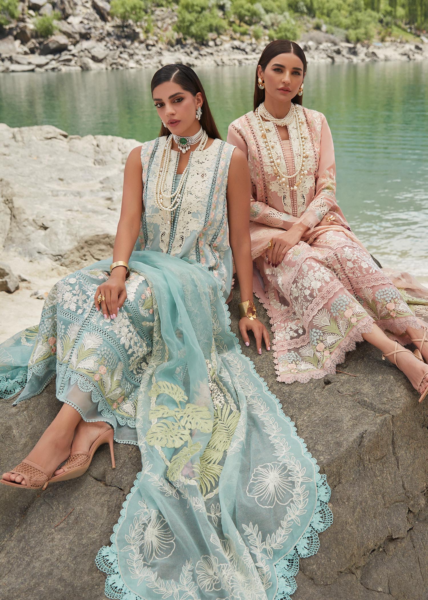 CRIMSON | Chikkankari Affair | UNSTITCHED LAWN EID 3PC COLLECTION