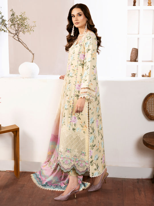 BIN ILYAS | NOURA | UNSTITCHED SUMMER LAWN 3PC