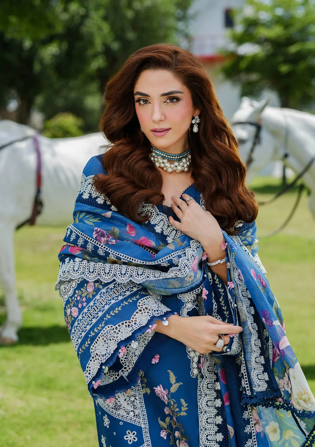 ELAF | ZIVA | TEAL BLUE | UNSTITCHED LAWN 3PC