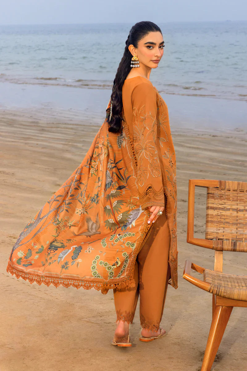 RANG RASIYA - 3PC LAWN EMBROIDERED SHIRT WITH PRINTED CHIFFON EMBROIDERED DUPATTA (WM-416)