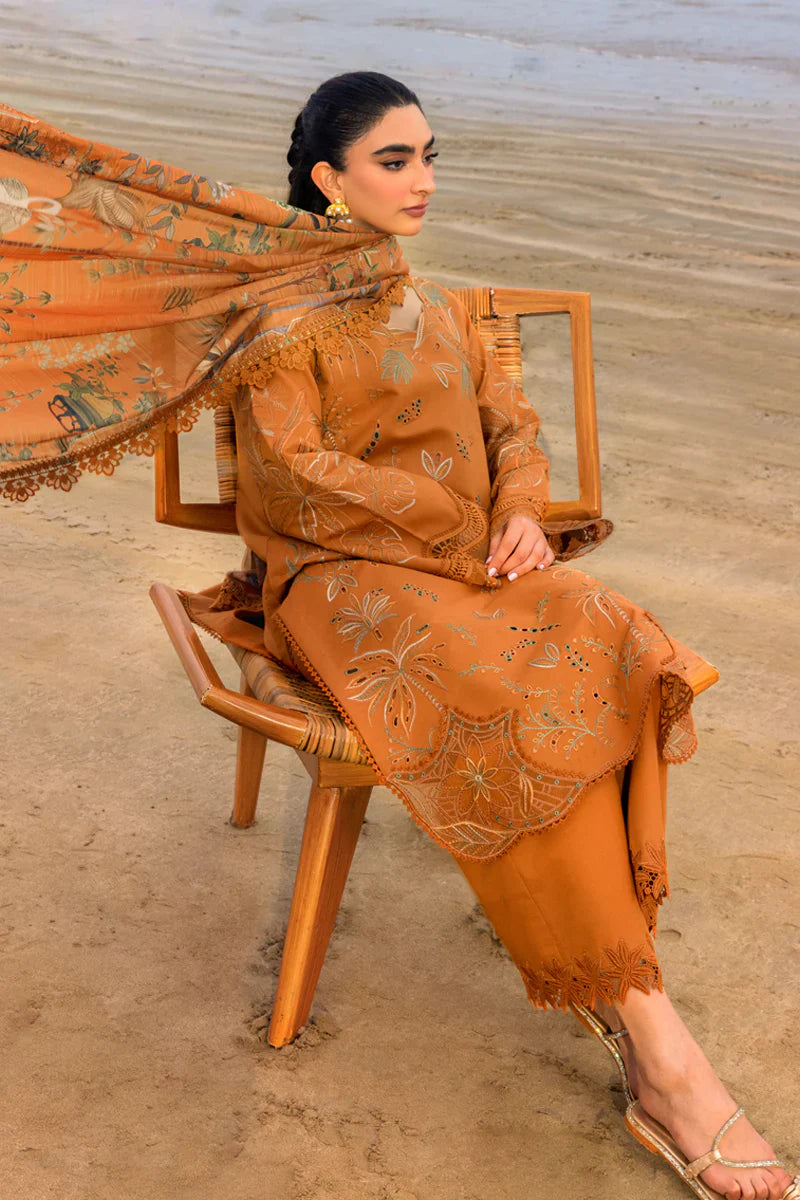 RANG RASIYA - 3PC LAWN EMBROIDERED SHIRT WITH PRINTED CHIFFON EMBROIDERED DUPATTA (WM-416)
