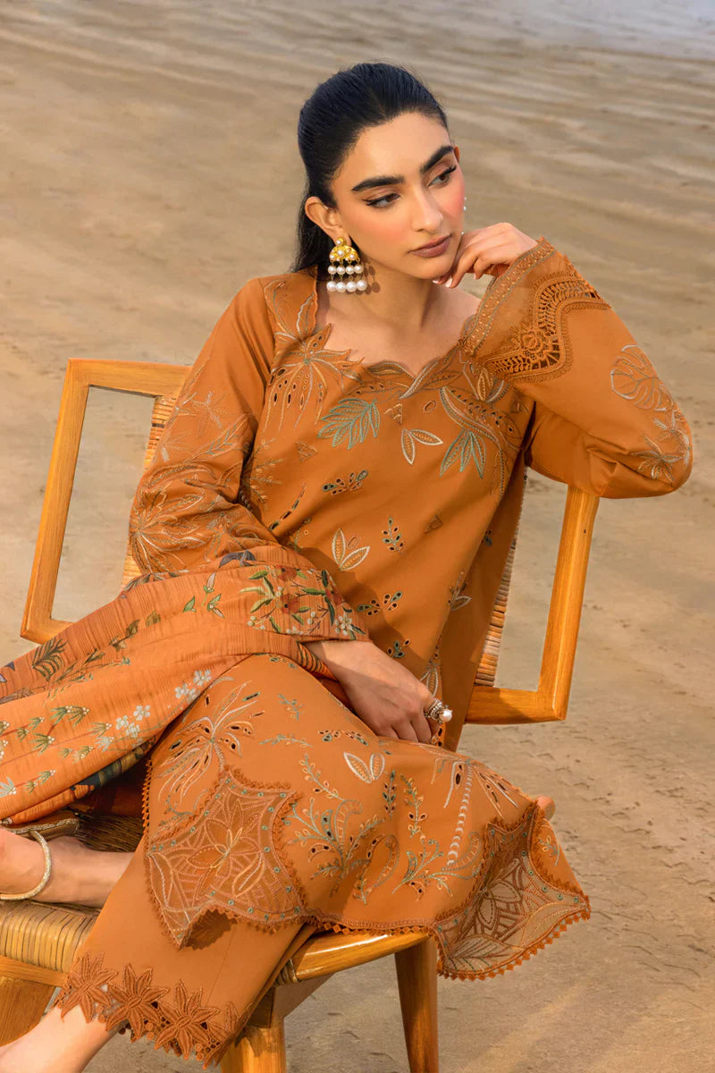 RANG RASIYA - 3PC LAWN EMBROIDERED SHIRT WITH PRINTED CHIFFON EMBROIDERED DUPATTA (WM-416)