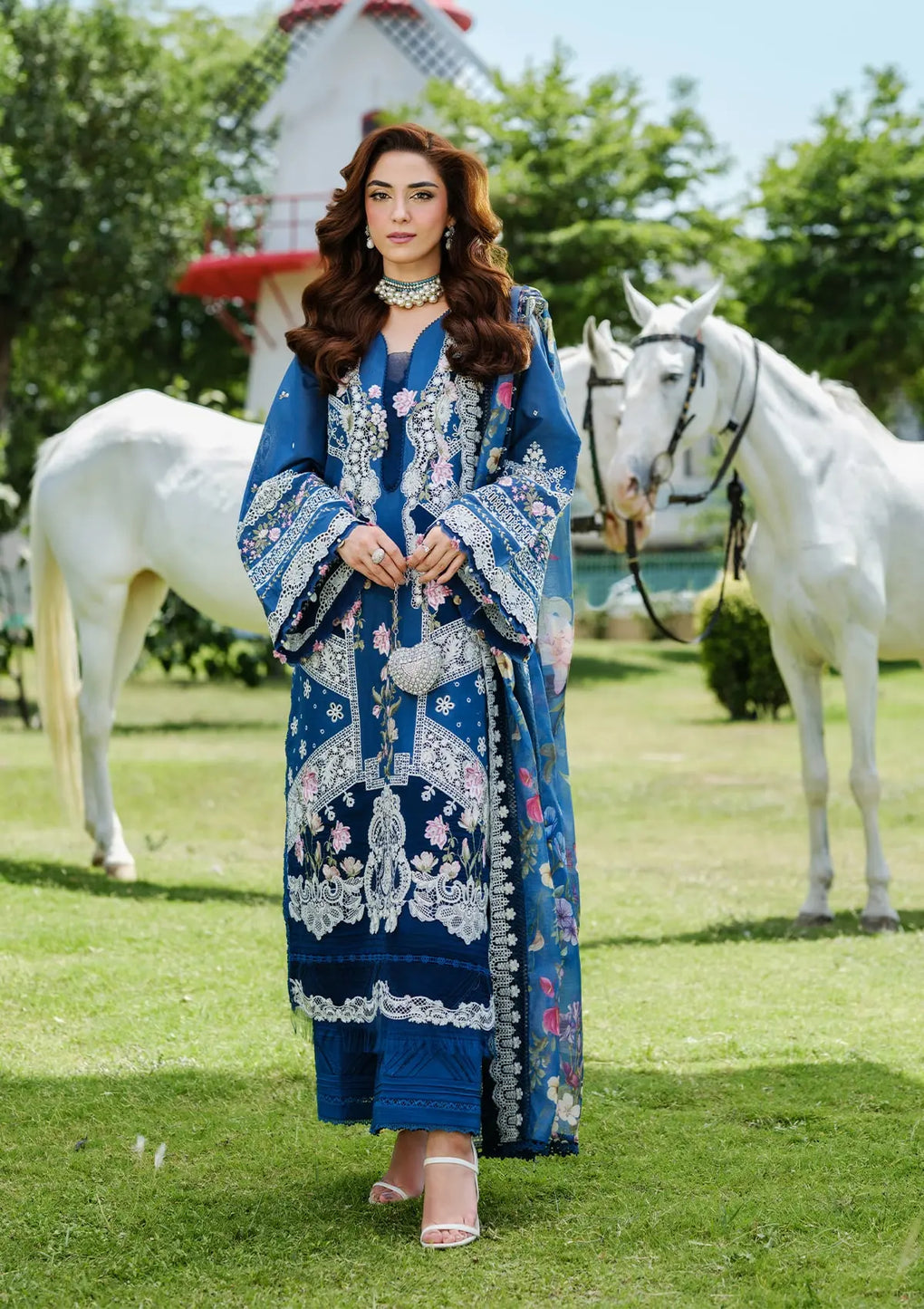 ELAF | ZIVA | TEAL BLUE | UNSTITCHED LAWN 3PC