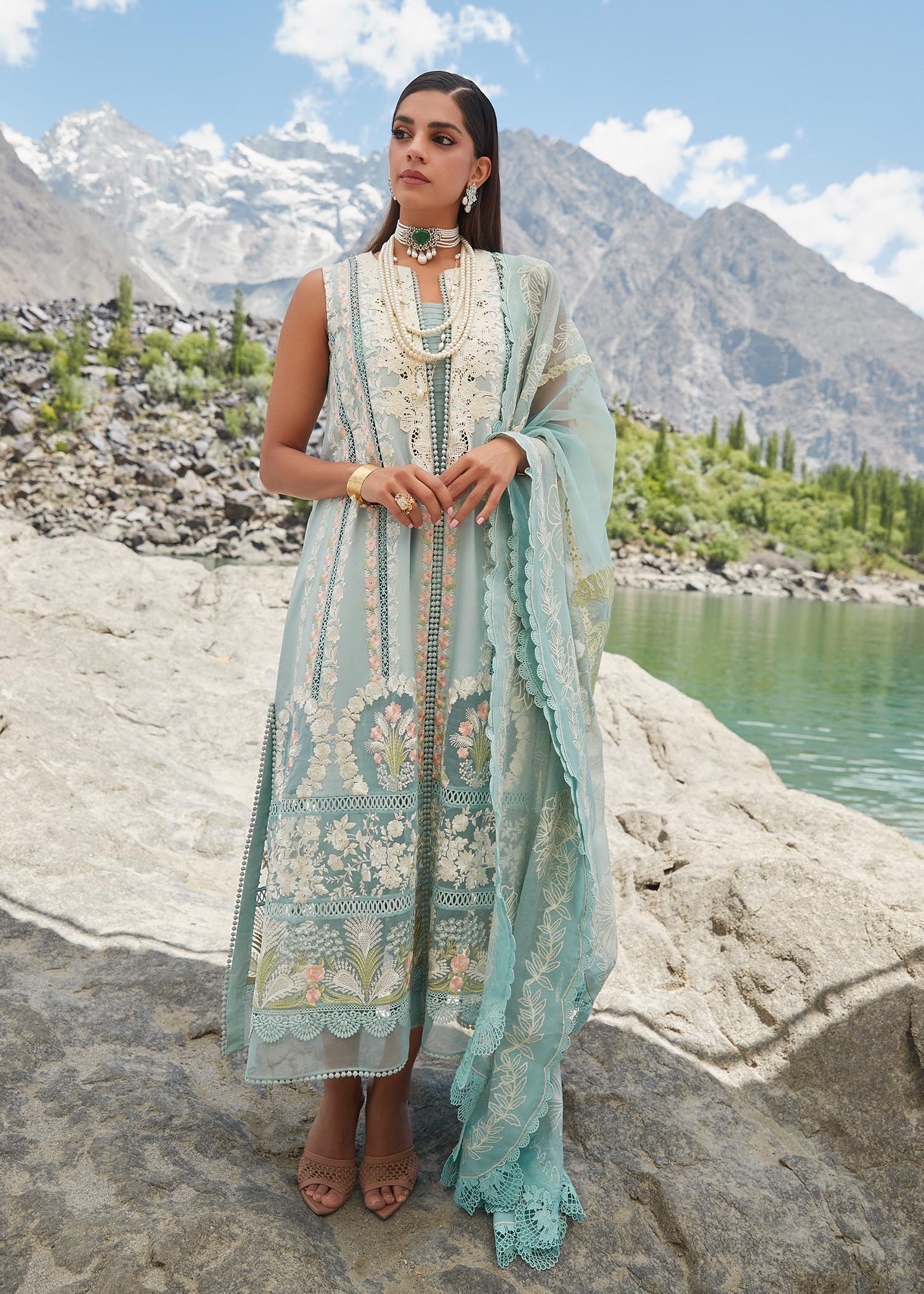 CRIMSON | Chikkankari Affair | UNSTITCHED LAWN EID 3PC COLLECTION