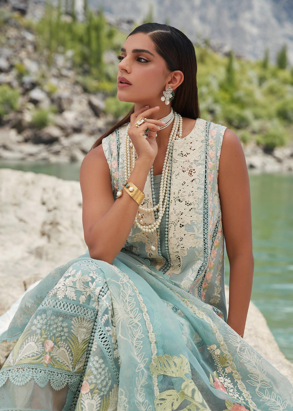CRIMSON | Chikkankari Affair | UNSTITCHED LAWN EID 3PC COLLECTION