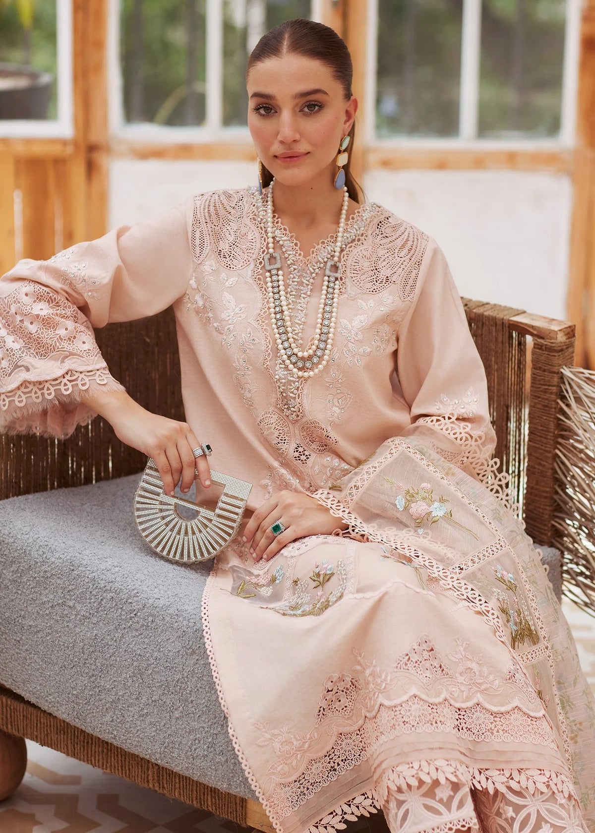 CRIMSON | DREAMY PEACH | UNSTITCHED LAWN 3PC