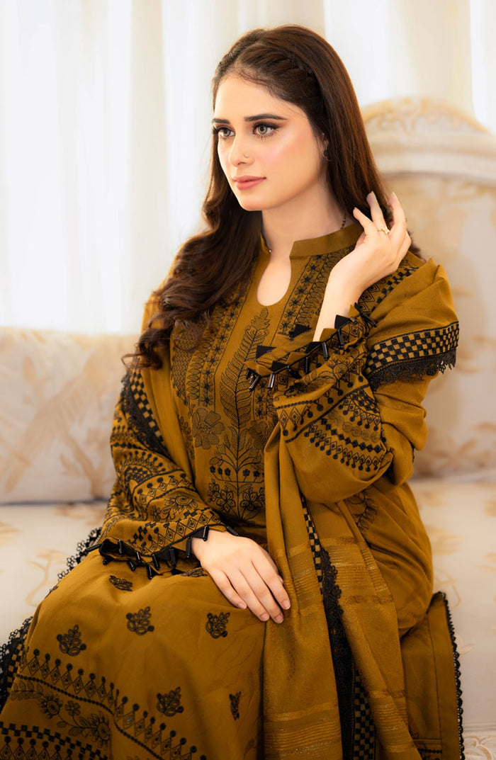 LIBAAS | MEHNDI | UNSTITCHED LAWN 3PC
