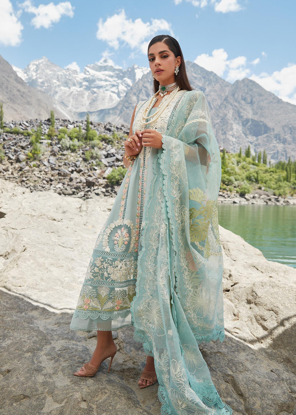 CRIMSON | Chikkankari Affair | UNSTITCHED LAWN EID 3PC COLLECTION
