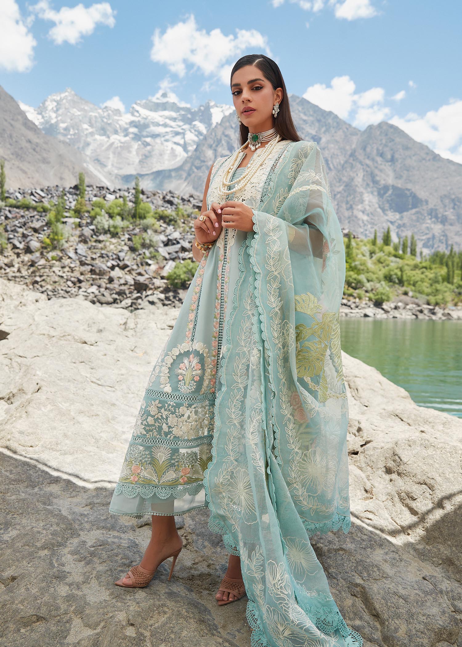 CRIMSON | Chikkankari Affair | UNSTITCHED LAWN EID 3PC COLLECTION
