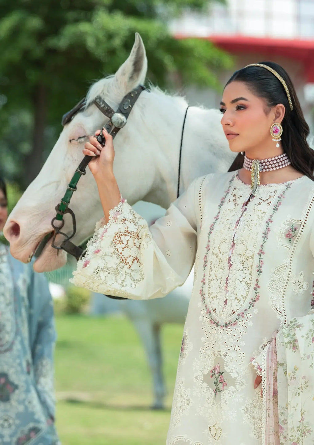 ELAF | WHITE EMPRESS | UNSTITCHED LAWN 3PC