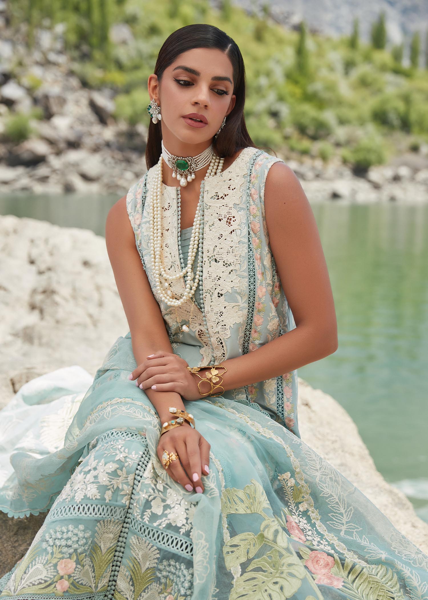 CRIMSON | Chikkankari Affair | UNSTITCHED LAWN EID 3PC COLLECTION
