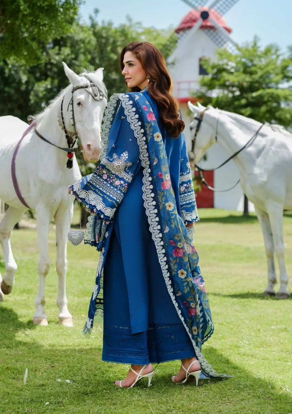ELAF | ZIVA | TEAL BLUE | UNSTITCHED LAWN 3PC