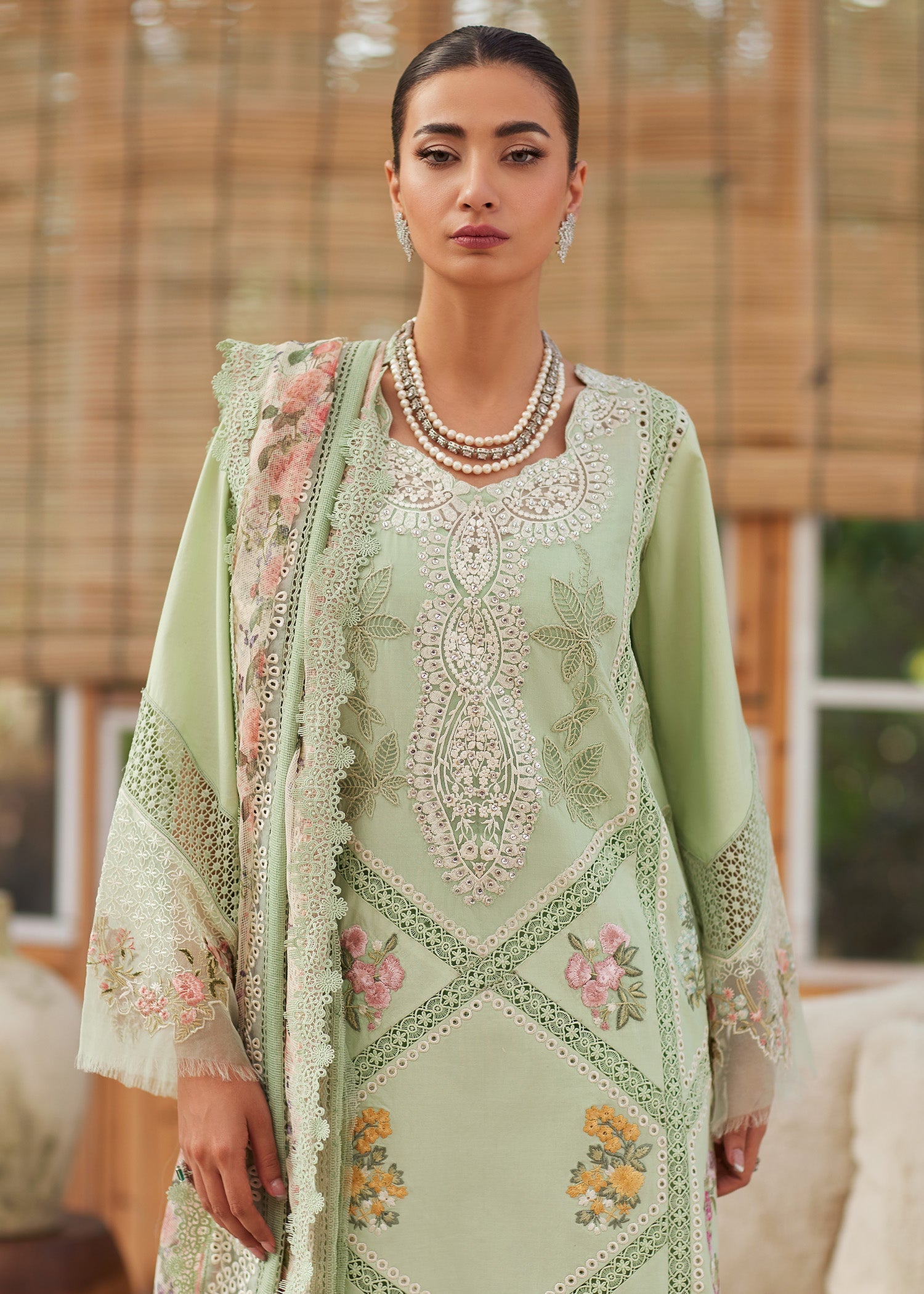 CRIMSON | MINT | SUMMER UNSTITCHED LAWN 3PC