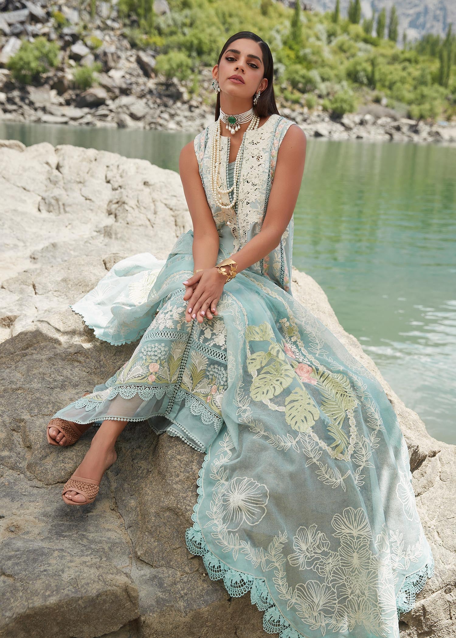 CRIMSON | Chikkankari Affair | UNSTITCHED LAWN EID 3PC COLLECTION