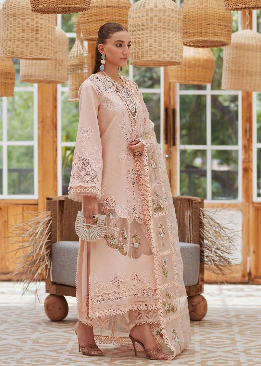 CRIMSON | DREAMY PEACH | UNSTITCHED LAWN 3PC