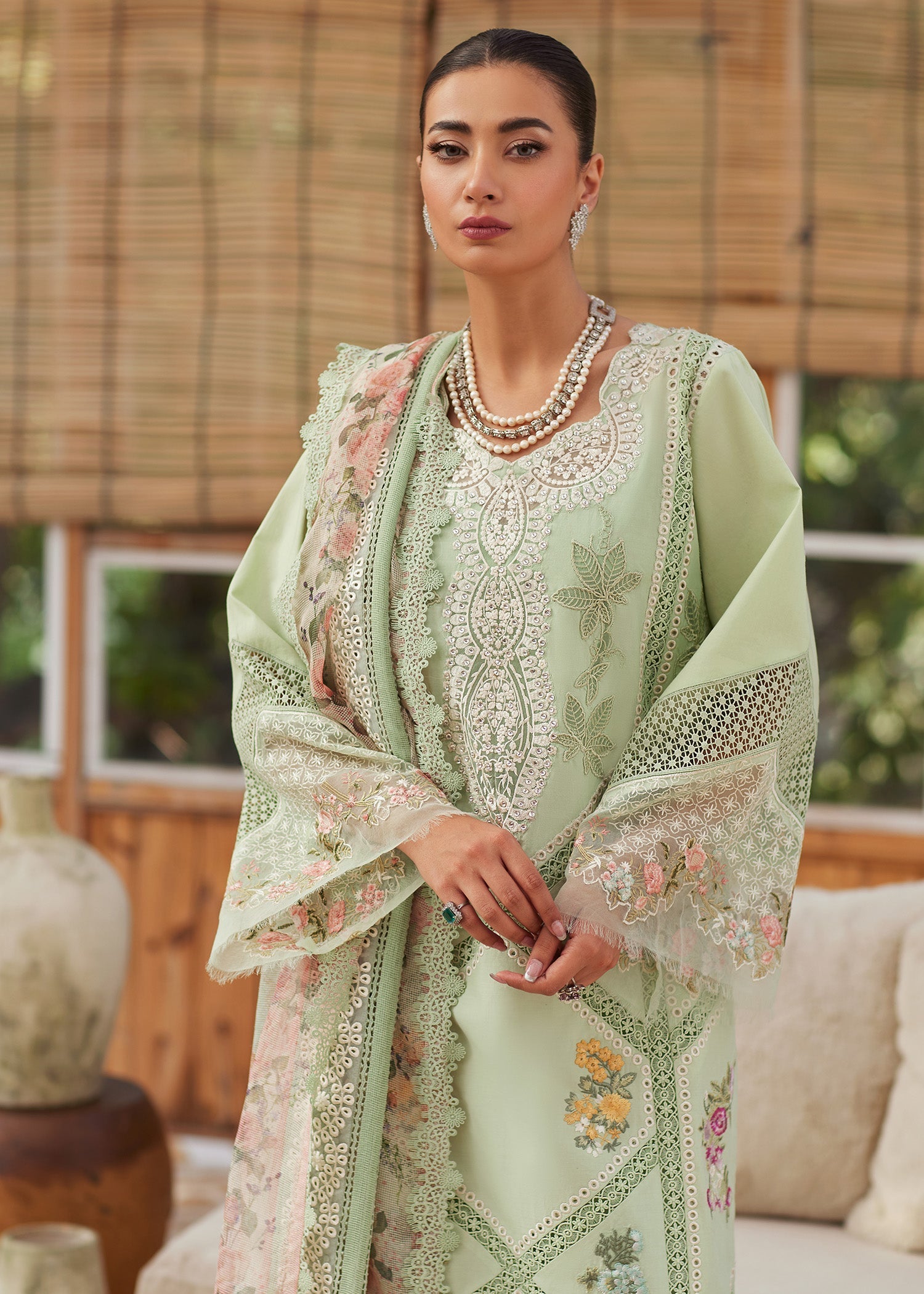 CRIMSON | MINT | SUMMER UNSTITCHED LAWN 3PC