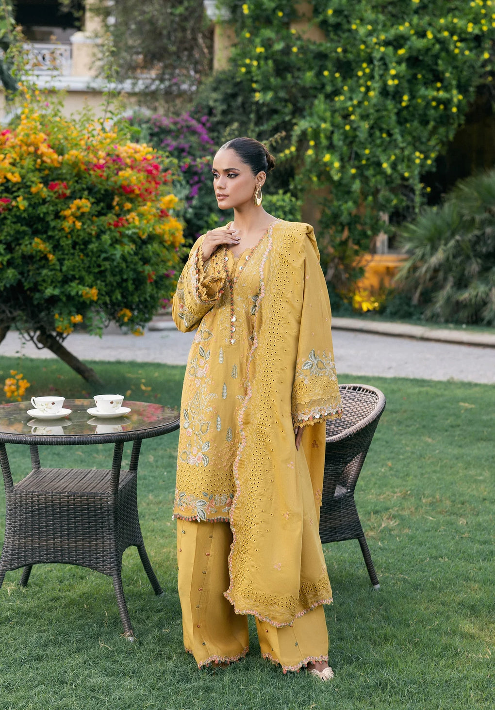 ELAF | GOLD | UNSTITCHED LAWN 3PC