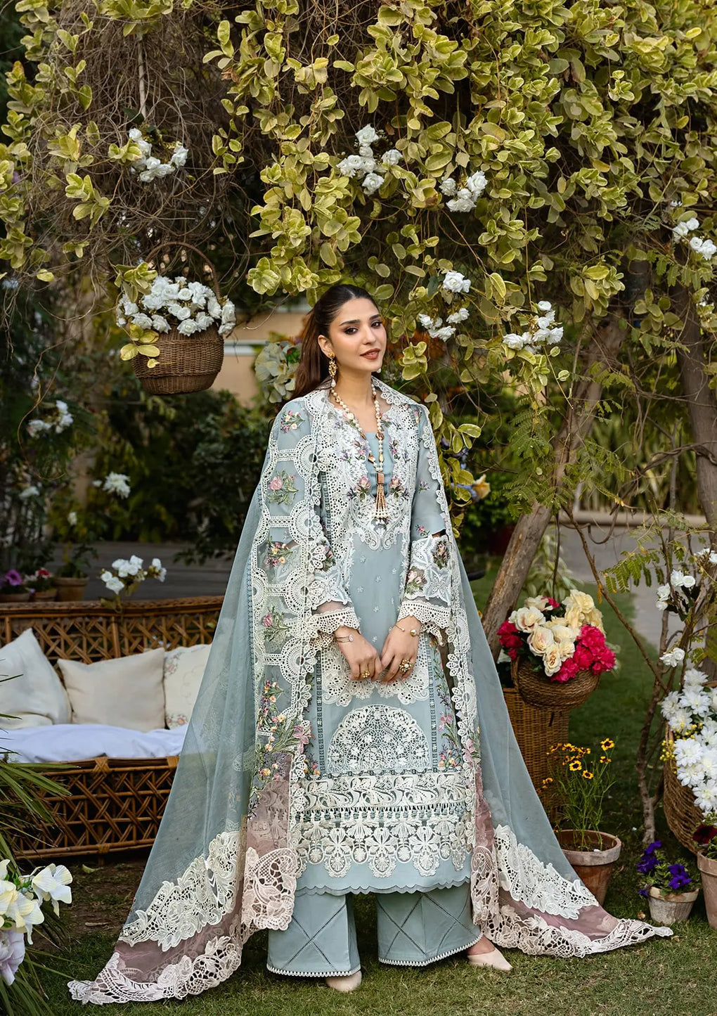 ELAF | SAMAA |UNSTITCHED  LAWN 3PC