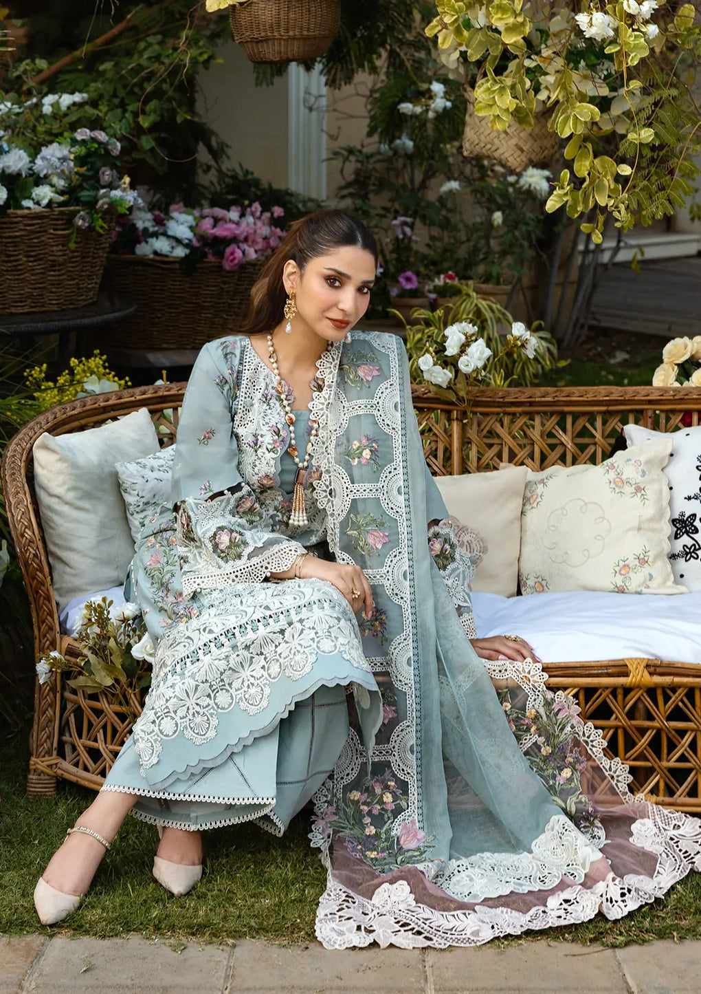 ELAF | SAMAA |UNSTITCHED  LAWN 3PC